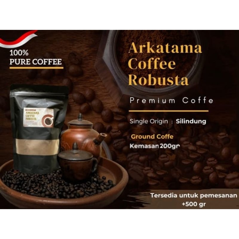 

Bubuk Kopi Robusta Silindung Tapanuli 200 gr by Arkatama Coffee/bubuk kopi Robusta/Robusta/kopi/tapanuli/