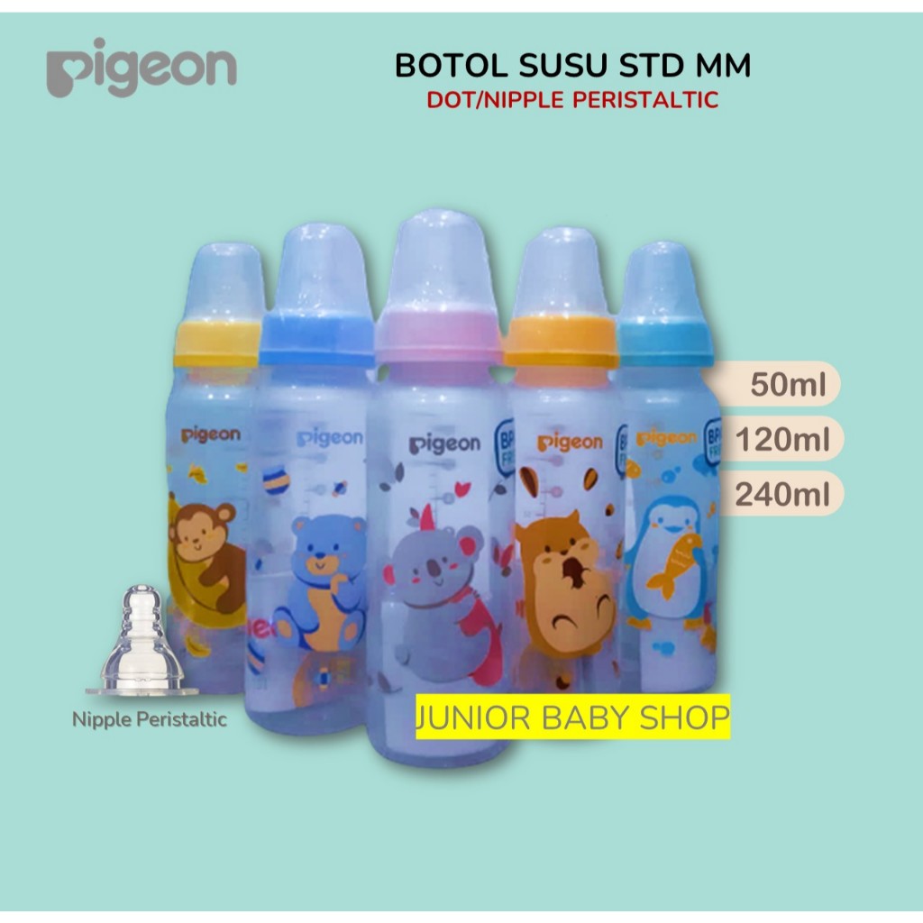 PIGEON Botol Susu Bayi Anti Kolik Dot Peristaltic – Nyaman untuk Si Kecil - Diskon Spesial