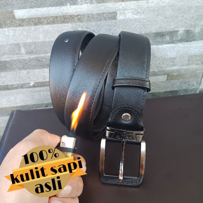 IKAT PINGGANG KULIT SAPI ASLI PAKE RESLETING/SABUK KULIT SAPI ASLI/IKAT PINGGANG PRIA KULIT SAPI COD