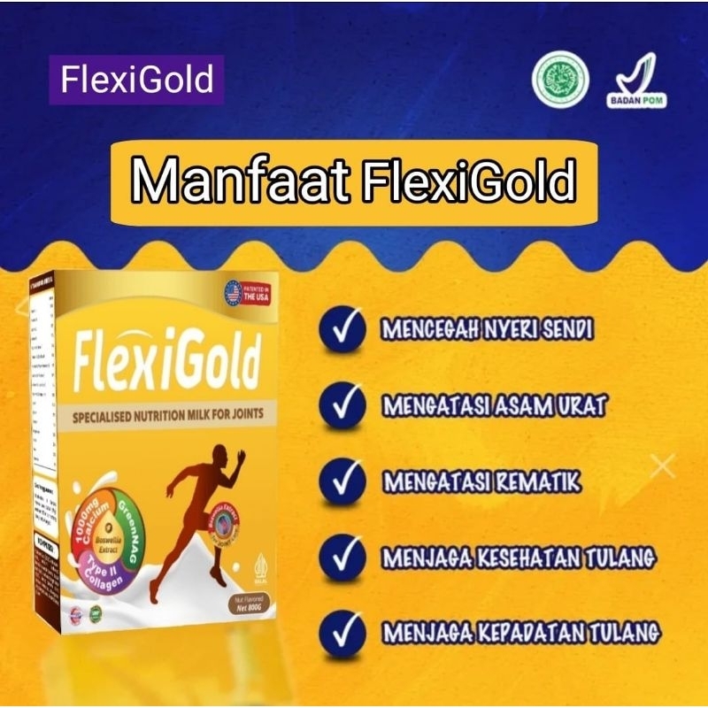 

FlexiGold Dan Ovisure Gold Kaleng, Susu Tulang Sendi Multi Khasiat