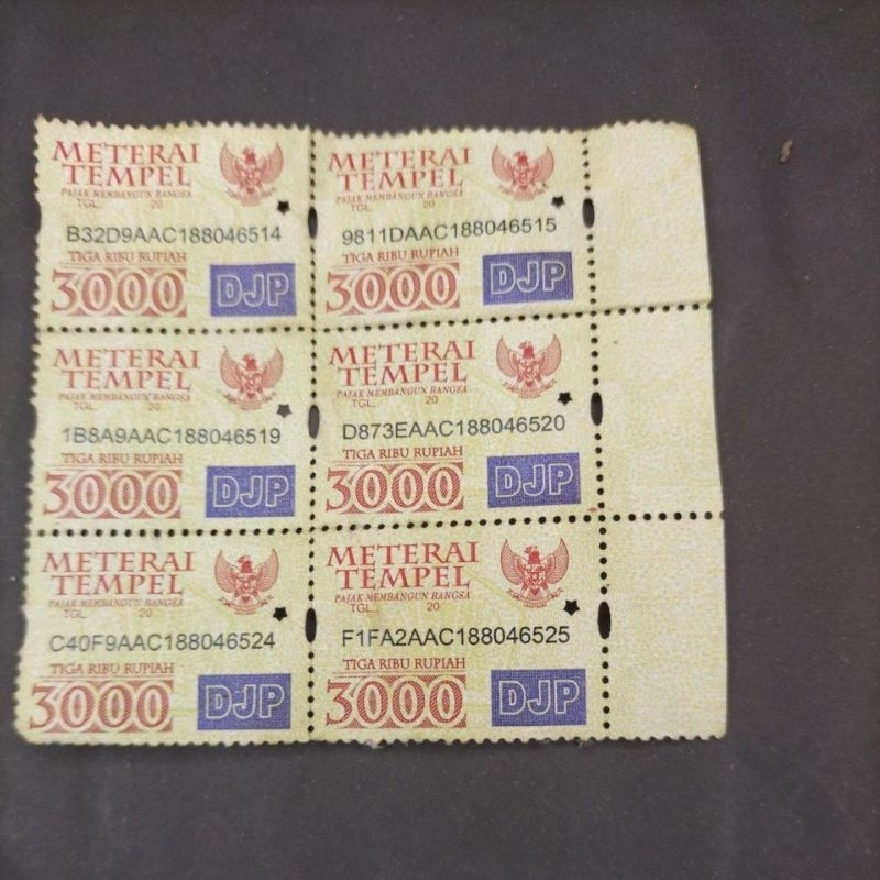 

jual materai Rp 3000 murah original