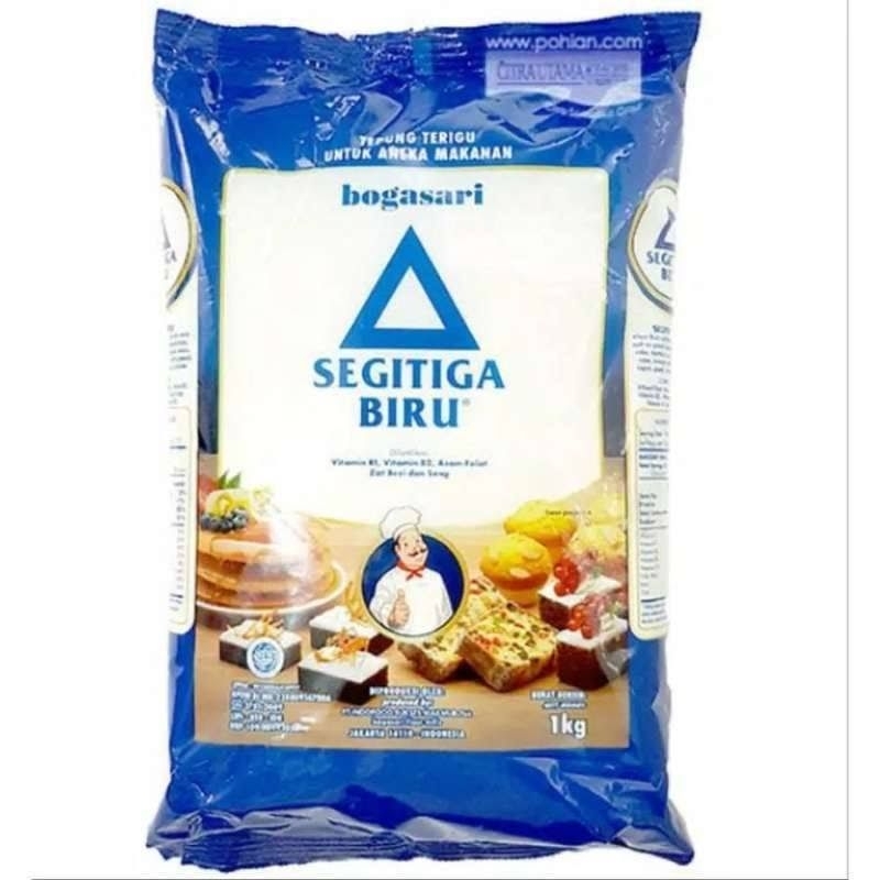 

tepung terigu segitiga biru bogasari 1kg premium
