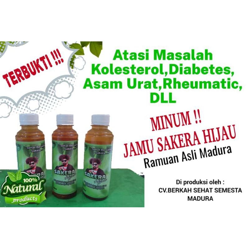 

Minuman kesehatan tradisional jamu sakera hijau 100% herbal