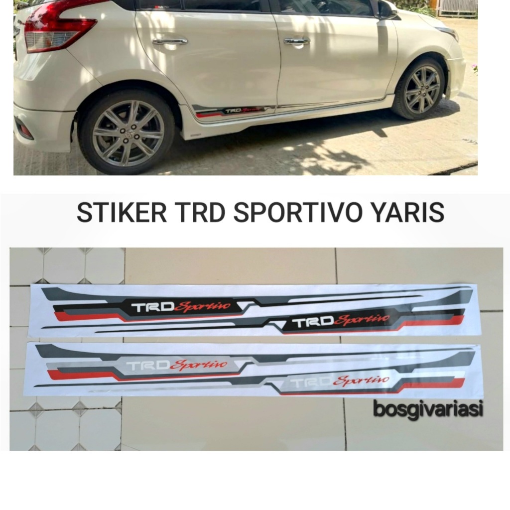 Stiker Yaris trd sportivo / sticker yaris trd / Stiker list body samping trd sportivo Yaris / stiker