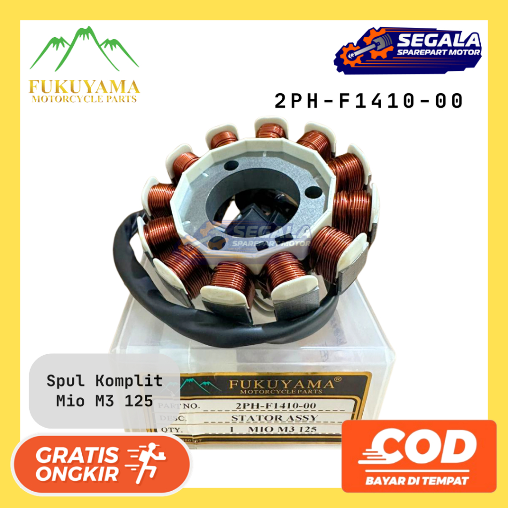 Spull Komplit Stator Assy Fukuyama Mio M3 125 2PH-F1410-00 Spul