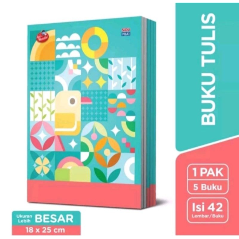 

Buku Tulis Sinar Dunia Maxy 42 Lembar/ 1 Pack 5 Buku