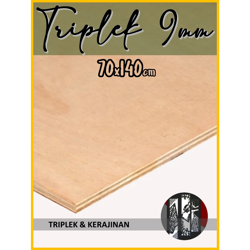 Triplek 9mm 70x140 cm Kualitas Premium Plywood Multiplek 9 mm 70 x 140 | 140x70 | 140 x 70 cm