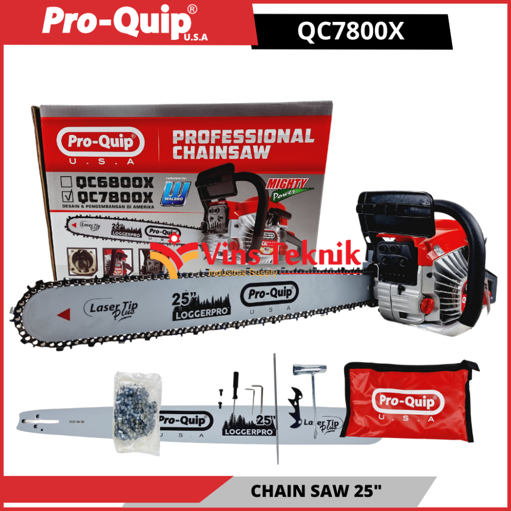 Gergaji Kayu Pohon Chainsaw Chain Saw 25inch PROQUIP QC7800X QC 7800