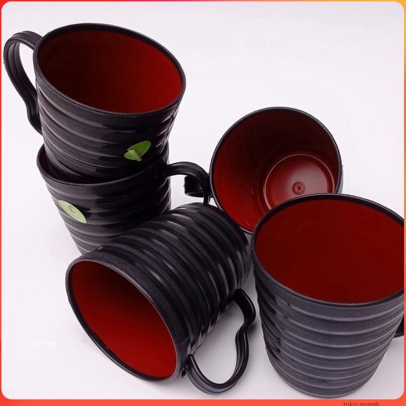 LANGSUNG ATC 12 PCS Lusinan Gelas Cangkir Plastik Aesthetic Cangkir minum ramen plastik bukan melami