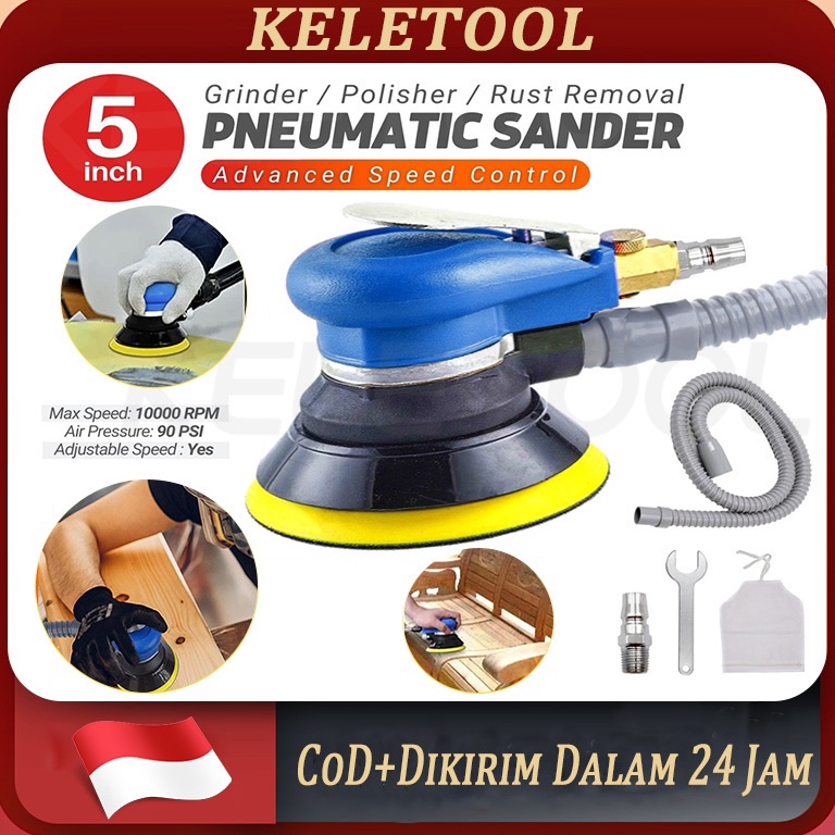 Paling Sesuai Mesin Amplas Angin orbital sander 5inch air sander Sander mesin polisher tenaga angin 