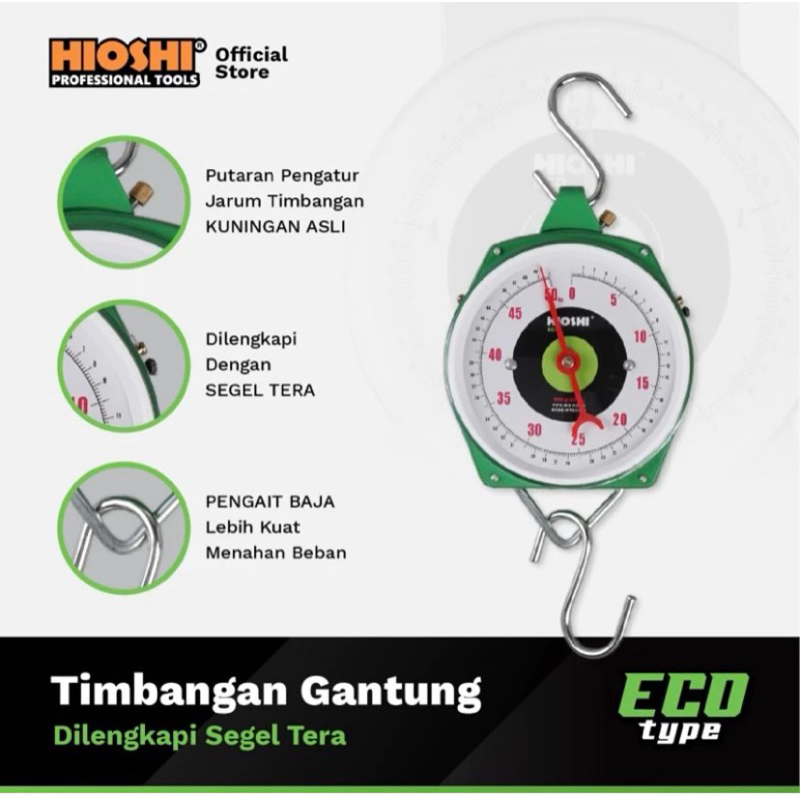 Hioshi Timbangan Gantung Eco 150kg & 200 kg