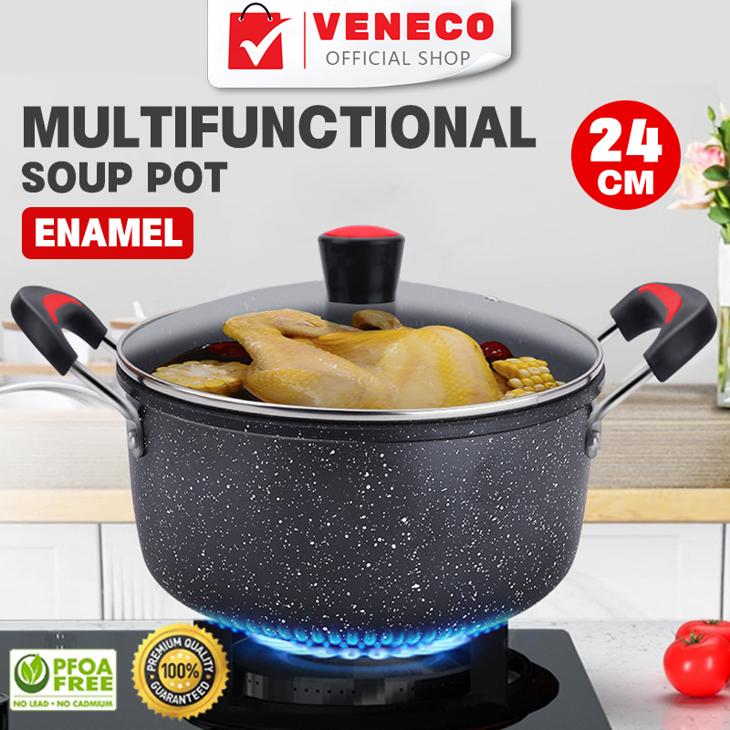 PANCI KUAH ENAMEL 24CM / PANCI KUAH / PANCI SUP ANTI LENGKET