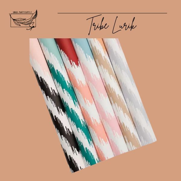 

(SW) TERLARIS TRIBE LURIK WRAPPING PAPER CELLOPHANE Totem Tribal Wrapping Paper Kertas Kado Buket Bunga kertas buket aesthetic