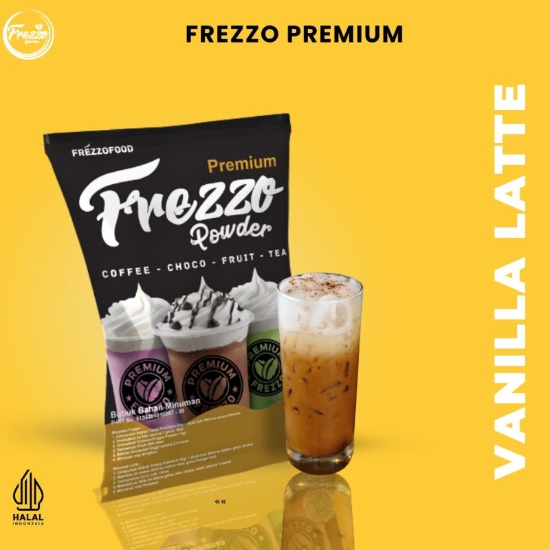 

Bubuk Minuman Rasa Vanilla Latte Premium Frezzo 1kg/ Minuman Murah dan Enak Frezzo Premium