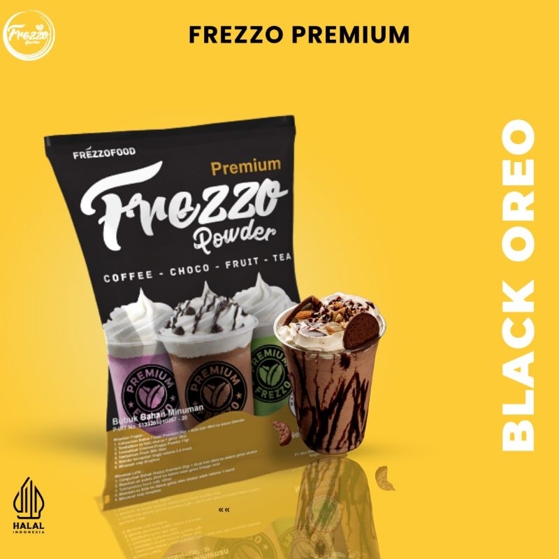 

Bubuk Minuman Rasa Black Oreo Premium Frezzo 1kg/ Minuman Murah dan Enak Frezzo Premium
