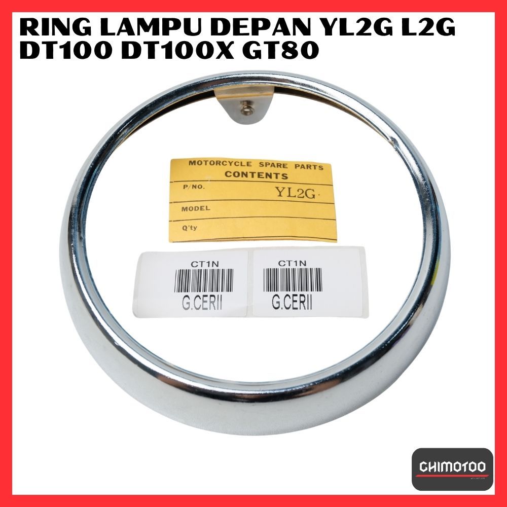 Ring Rim Lampu Depan Headlamp Yamaha Yl2g YB100 L2g Dt100 Dt 100 Dt100x Gt80 Gt 80
