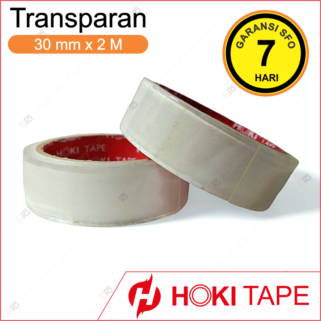 

Double Tape Transparan Hoki 30mm x 2M - Nano Transparent