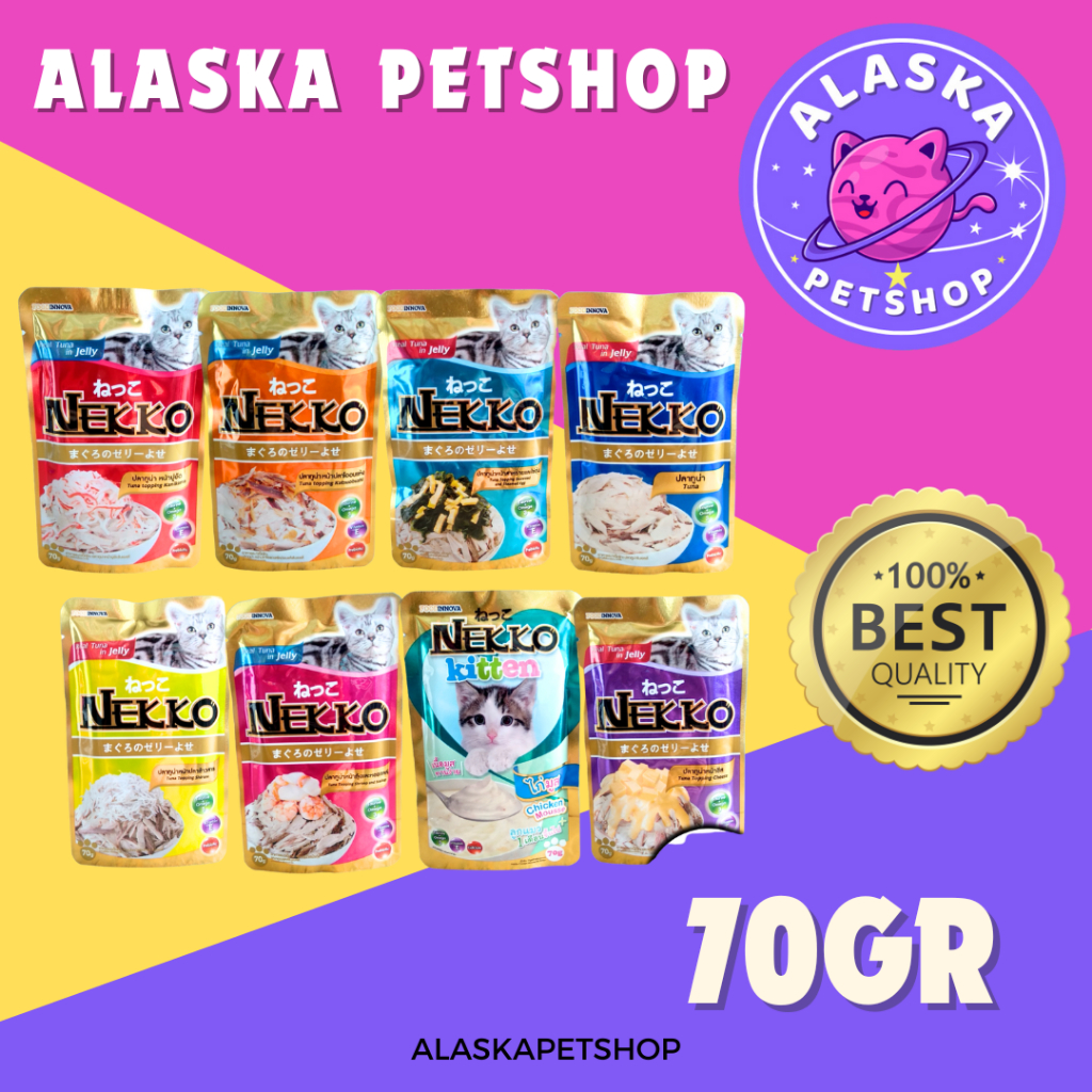 NEKKO POUCH cat food 70GR makanan basah kucing NEKKO