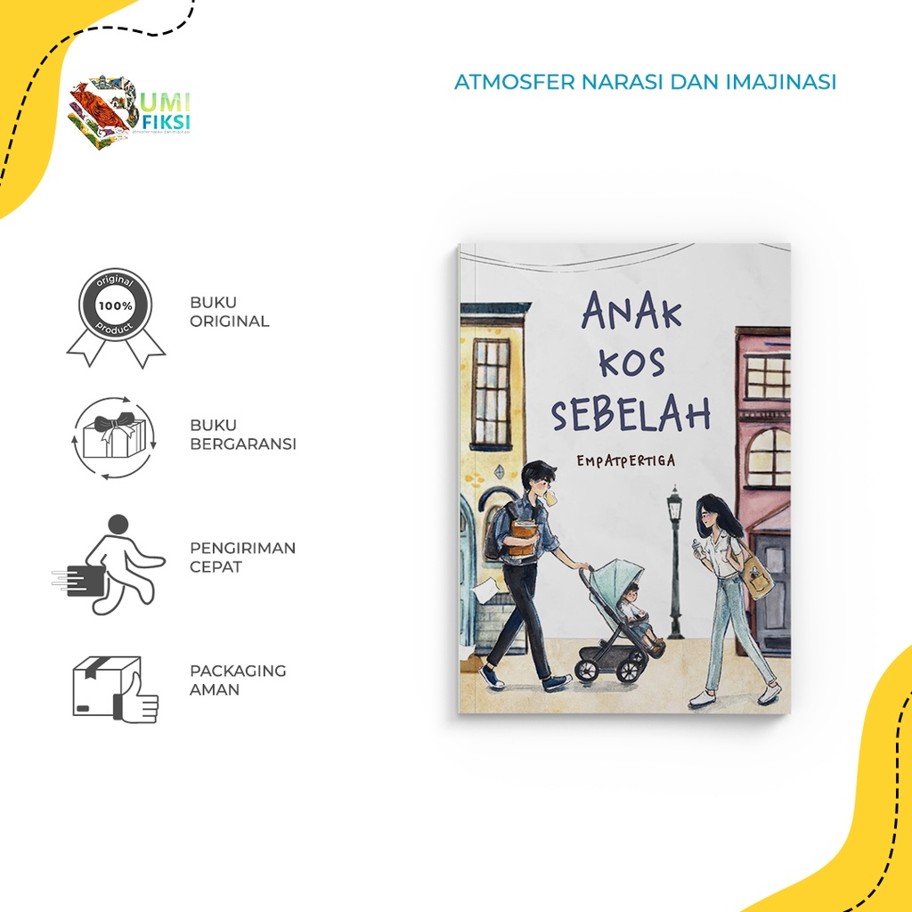 Buku Novel - Anak Kos Sebelah By Empatpertiga - Penerbit Akad - Bumifiksi