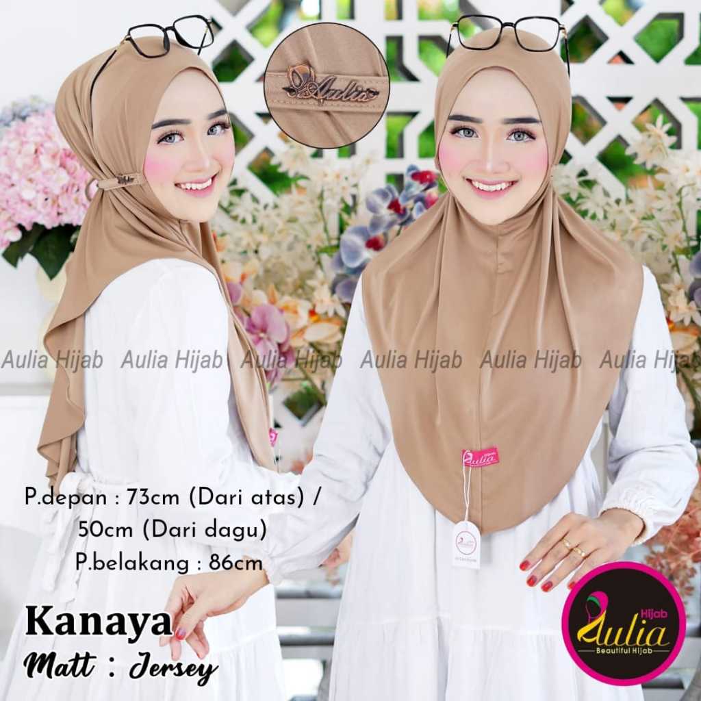 Kanaya Bergo Instan Tali ori Aulia / Bergo Maryam Tali Bahan Jersey Premium Adem