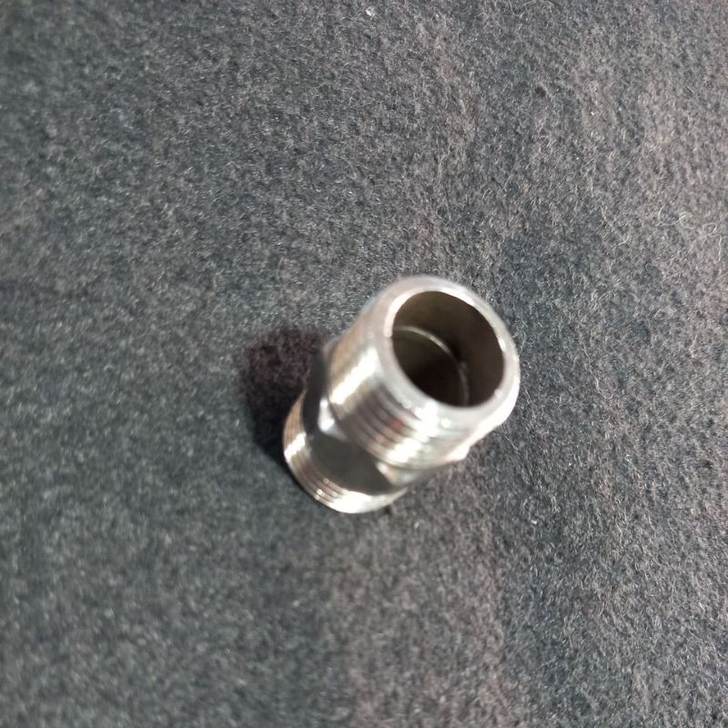 dobel nepel 1/2 inch stainless sambungan dobel drat tebal