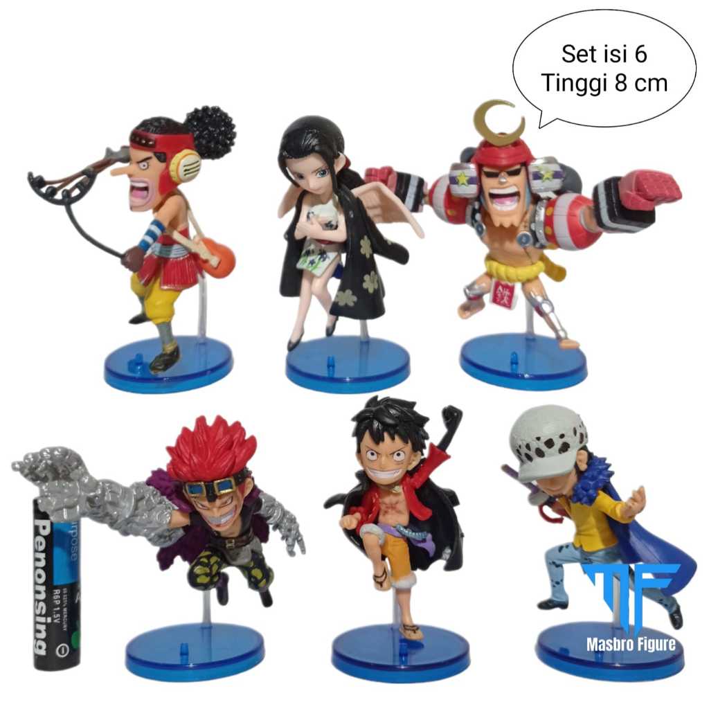 Figure One piece WCF Luffy Boa usop Franky Law set isi 6 pcs