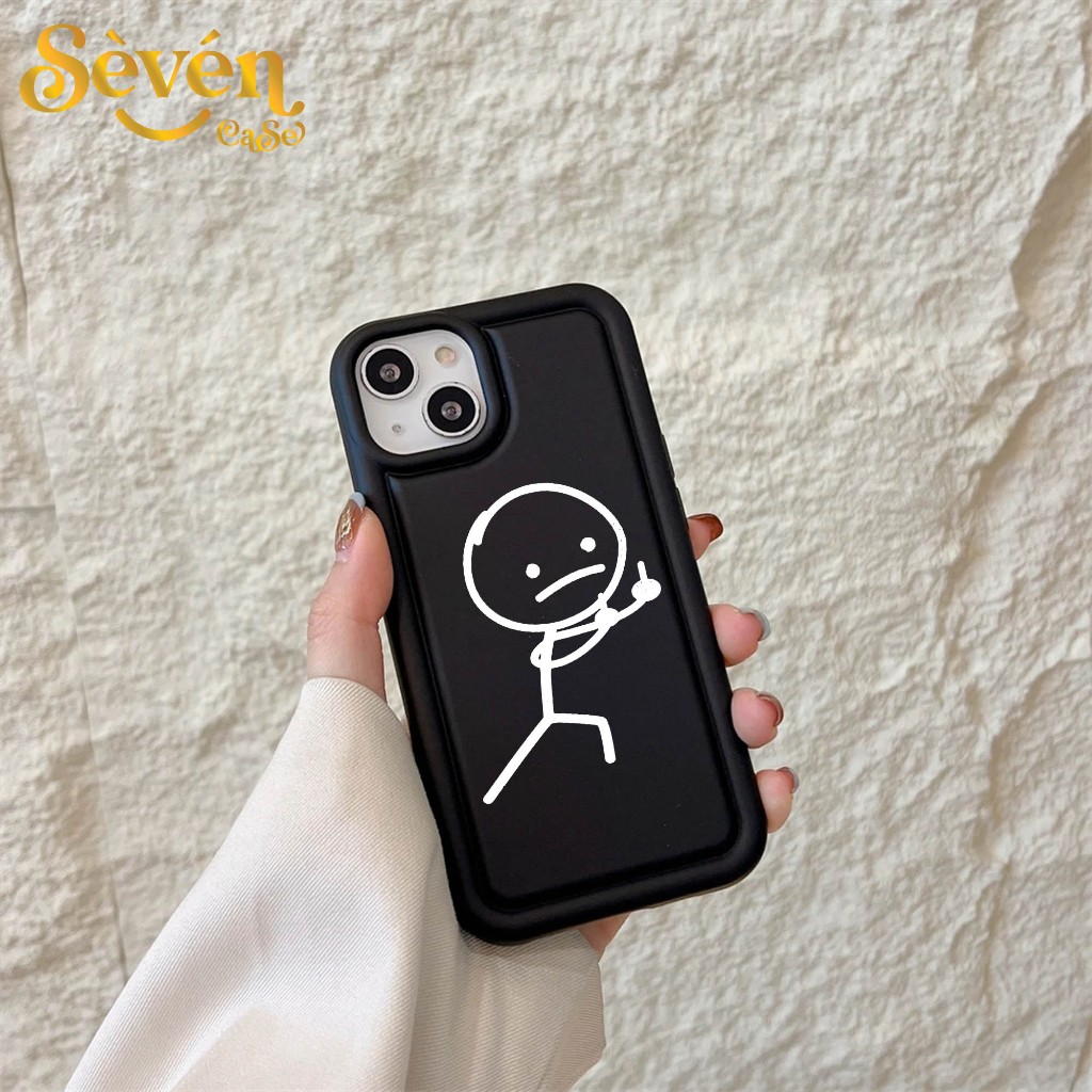 Casing INFINIX NOTE 30 12 2023 Hp Deluxe Matte STICKMAN - Softcase Bantal - Case Premium Tebal - Cas