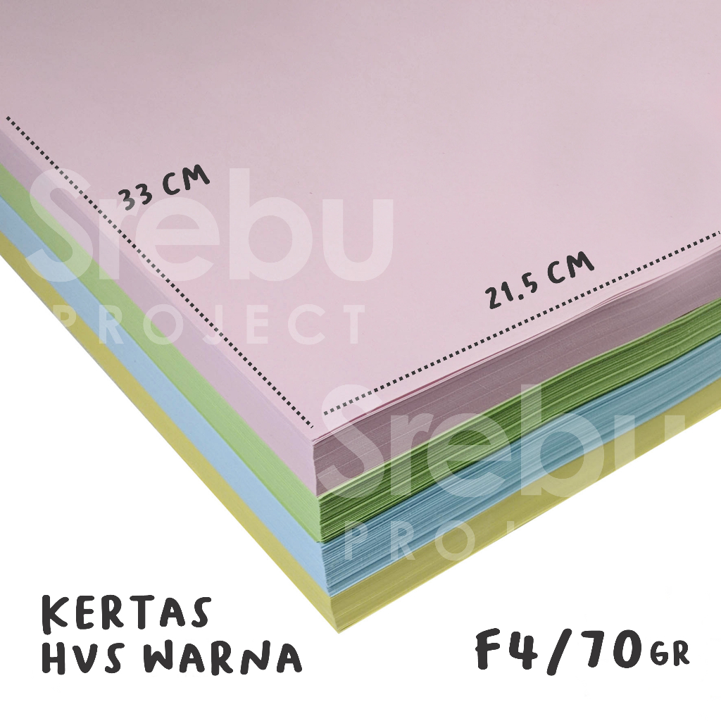 

Kertas HVS warna 70gram F4