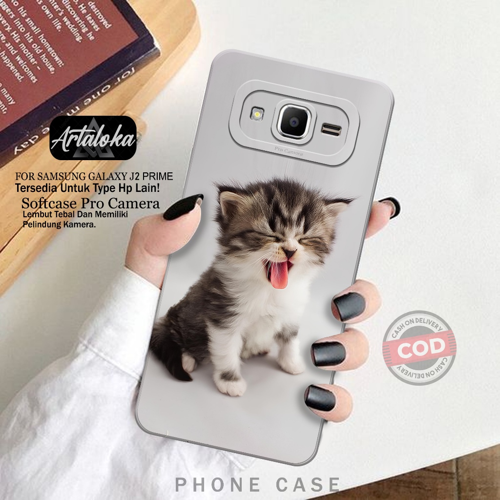 Softcase Hp Samsung Galaxy J2 Prime Fashion Case Kucing Case Samsung Galaxy J2 Prime Silikon TPU Pro