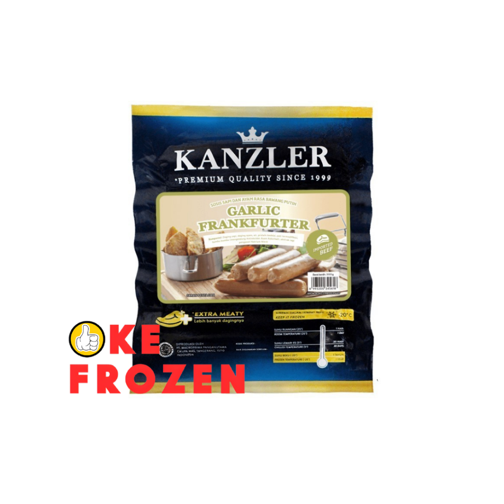 

KANZLER GARLIC FRANKFURTER 300GR ISI 6 SOSIS SAPI DAN AYAM