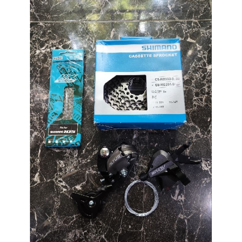 Groupset grupset 9 8 Speed Altus Shimano Altus M370 Acera M390 Cassete Slup Murah Meriah Original