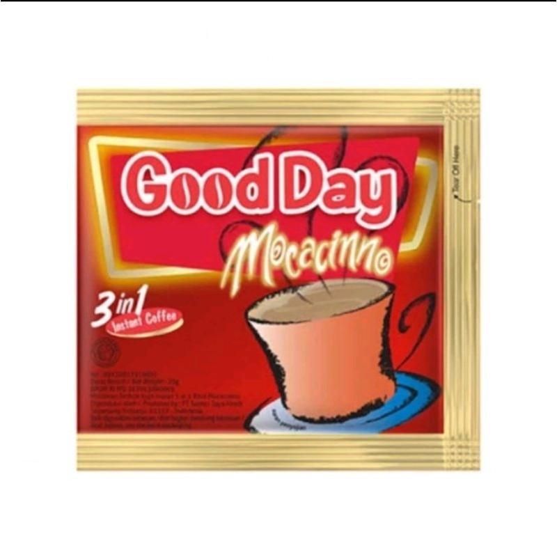 

good day moccacino 20 gr per renceng (isi 10 sachet)