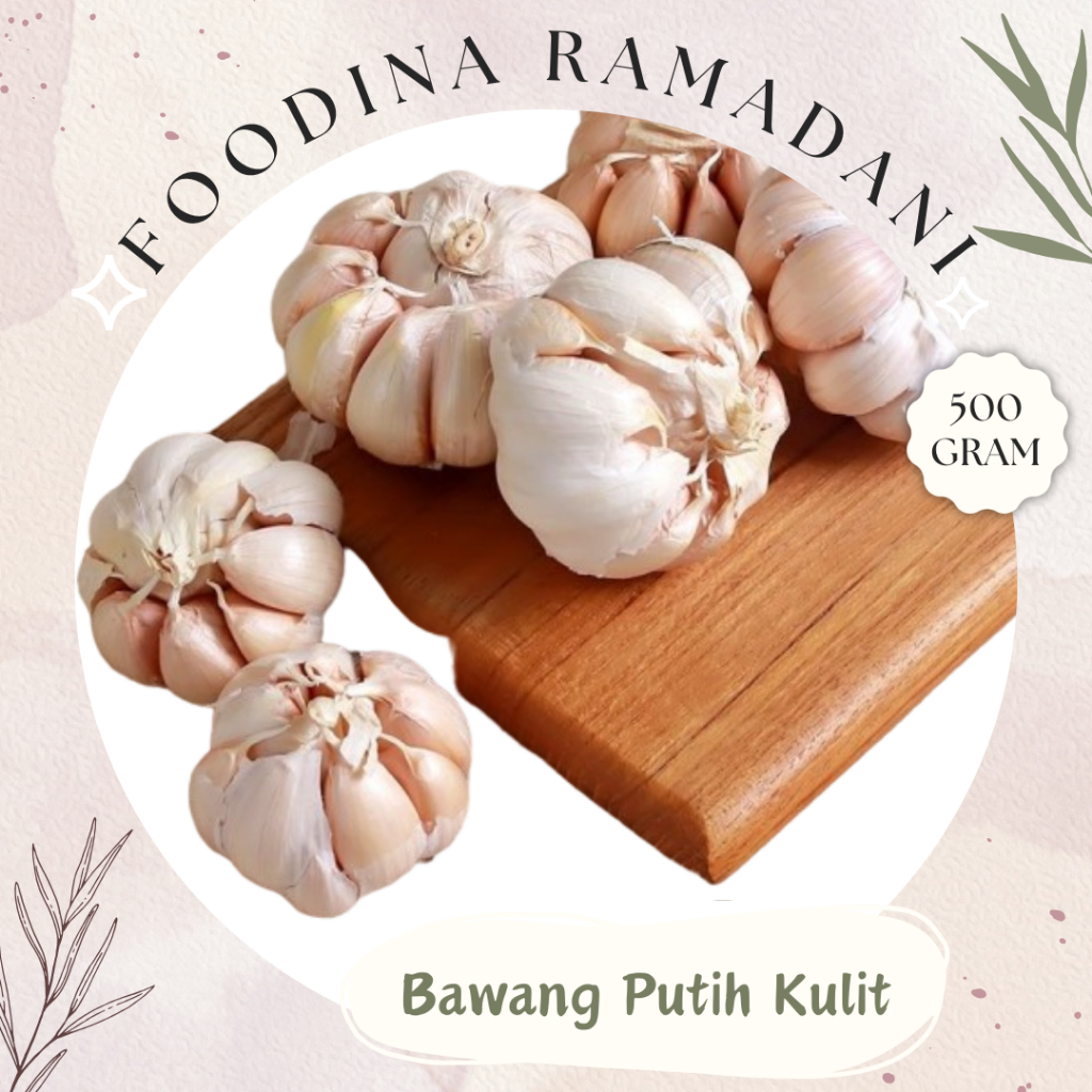 

BAWANG Putih Kulit - Garlic Fresh [ Berat 500gr ] Harga Per 0,5 Kg