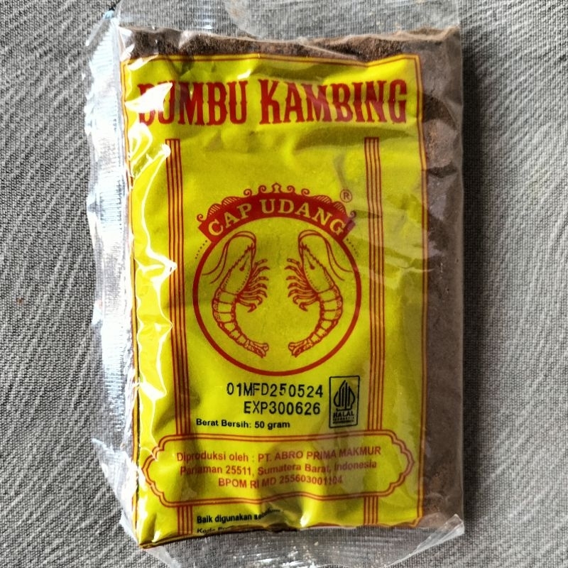 

BUMBU KAMBING Padang Cap UDANG | ABRO Pariaman Sumbar | Netto 50gr (exp.Jun26)