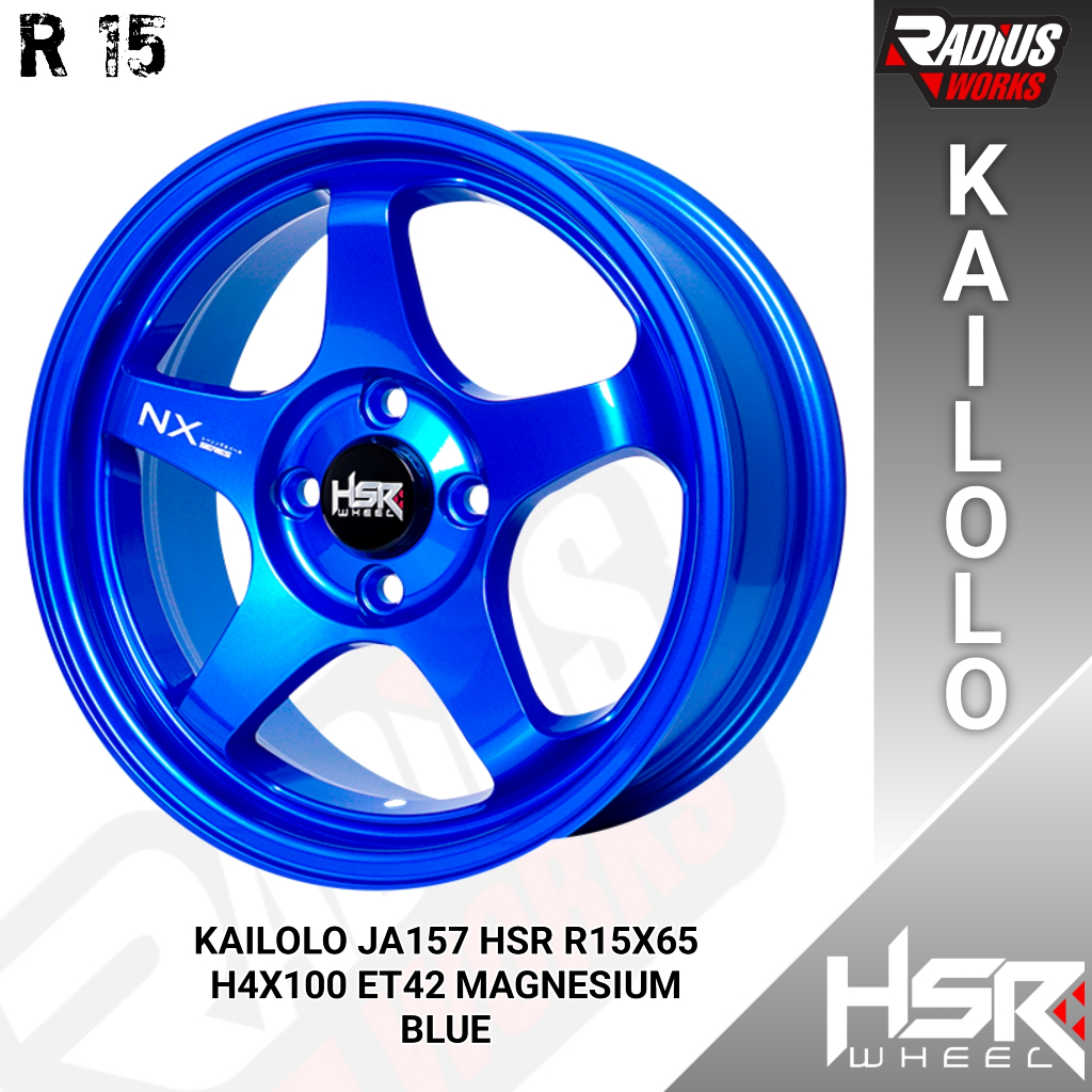 velg mobil hsr kailolo R15 pcd 4x100 brio mobilio agya sigra ignis swift dll