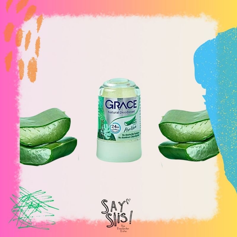 [READY STOCK] Grace Natural Deodorant 24 hour Protection 70 gr | Batu Tawas | Deodorant Crystal Orig