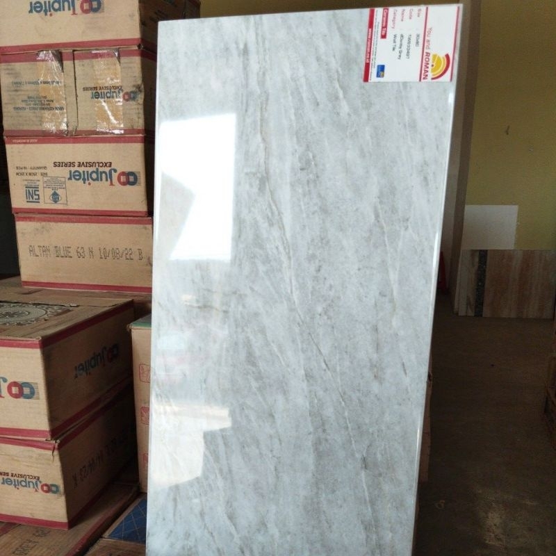Keramik 30x60 Roman d danby grey Motif abu marble glossy