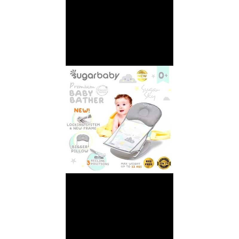 (PRELOVED)New baby bather sugar baby warna abu