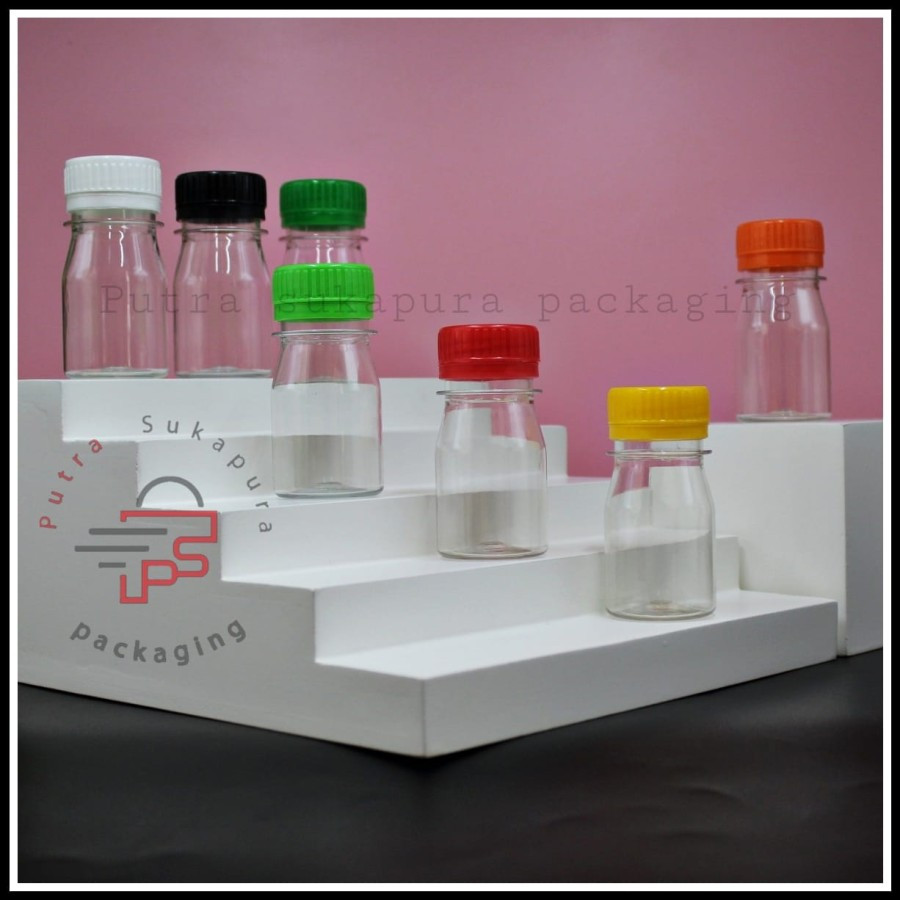 Botol kapsul 30ml / Botol plastik untuk kapsul  / Botol farmasi / Botol obat kapsul / botol plastik