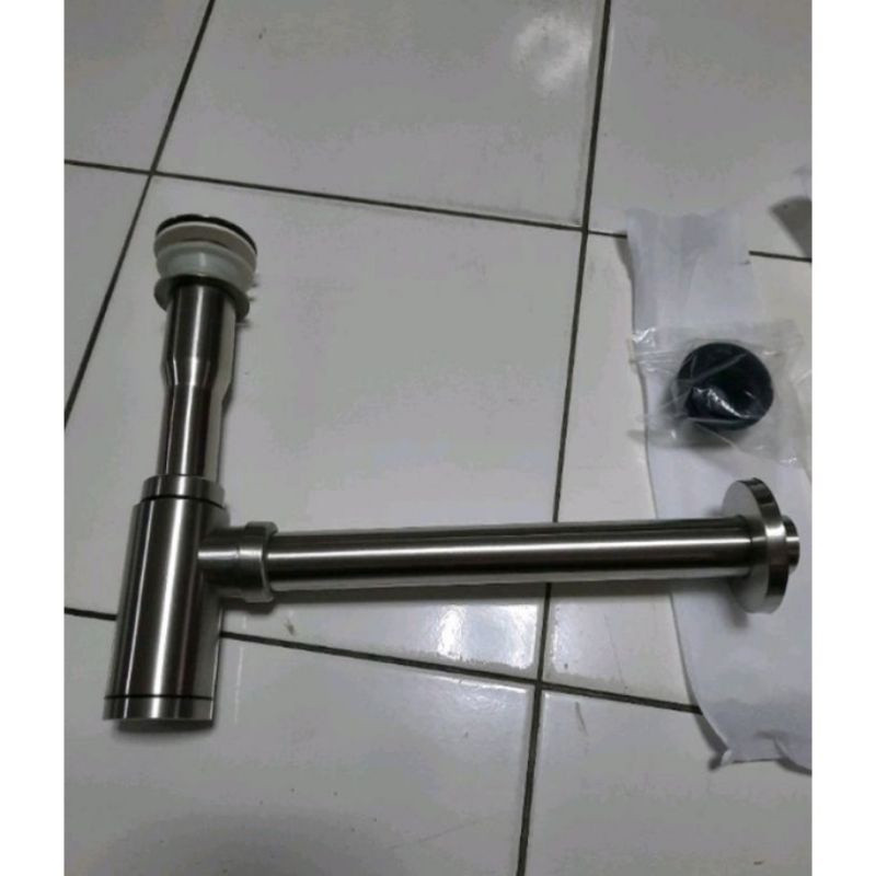 sifon wastafel stainless / sifon botol wastafel stainless stenlis