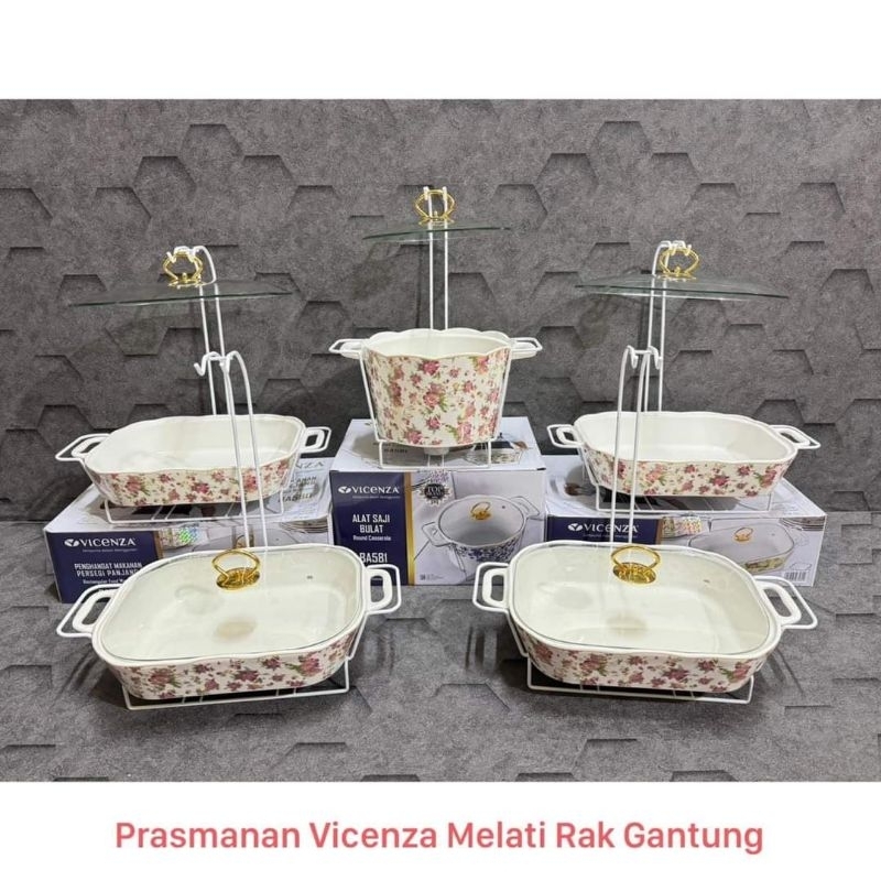 Prasmanan Gantung Vicenza Melati isi 5 Free Packing Kayu