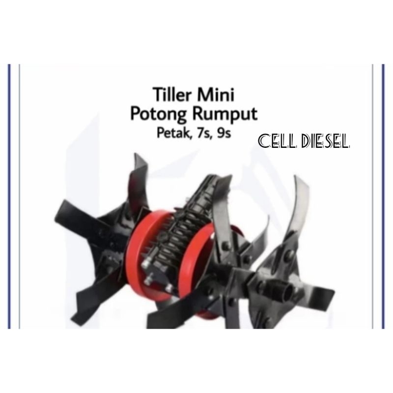 Mini Tiller Potong Rumput Kotak *7 *9 Penggembur Tanah TILLER HEAD