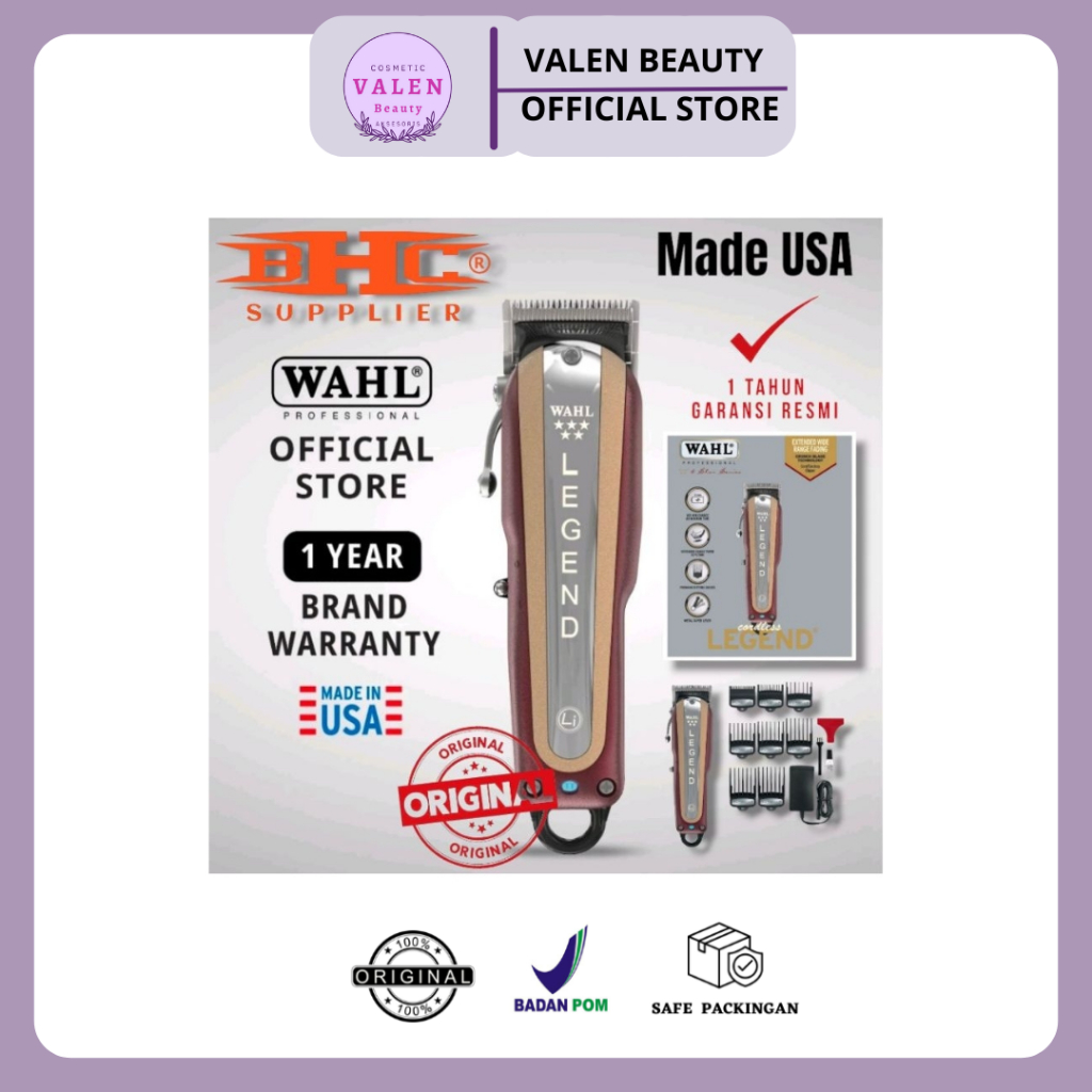 Wahl Legend Cordless Original USA Corded Wireless Tanpa Kabel Pakai Kabel Mesin Pencukur Rambut