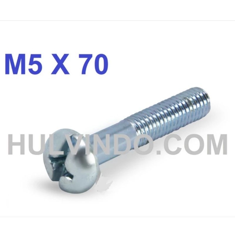 Baut JP M5 X 70 / Baut m5x70 obeng ( isi 10pc)