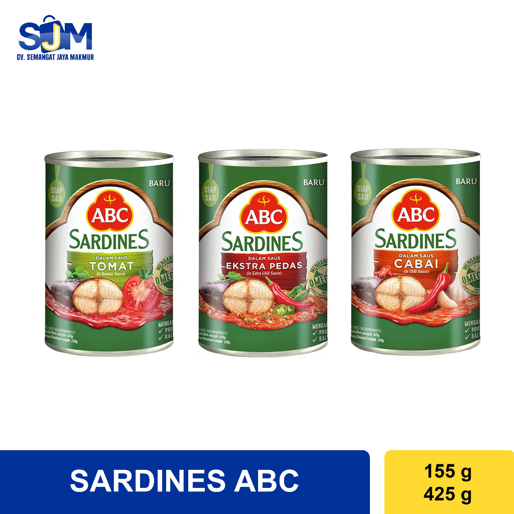 

ABC Sarden Saus Extra Tomat Pedas 155Gr & 425Gr