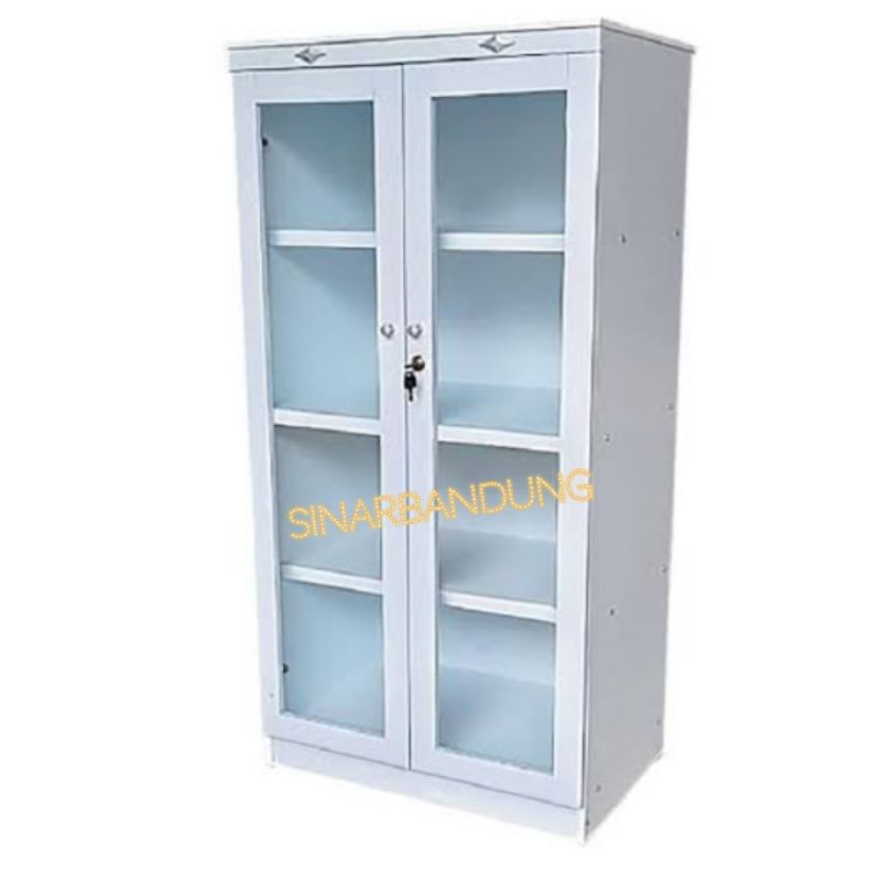 LEMARI KACA SERBAGUNA / LEMARI BUKU / LEMARI TAS / LEMARI SEPATU KACA / LEMARI HIAS KACA PAJANGAN