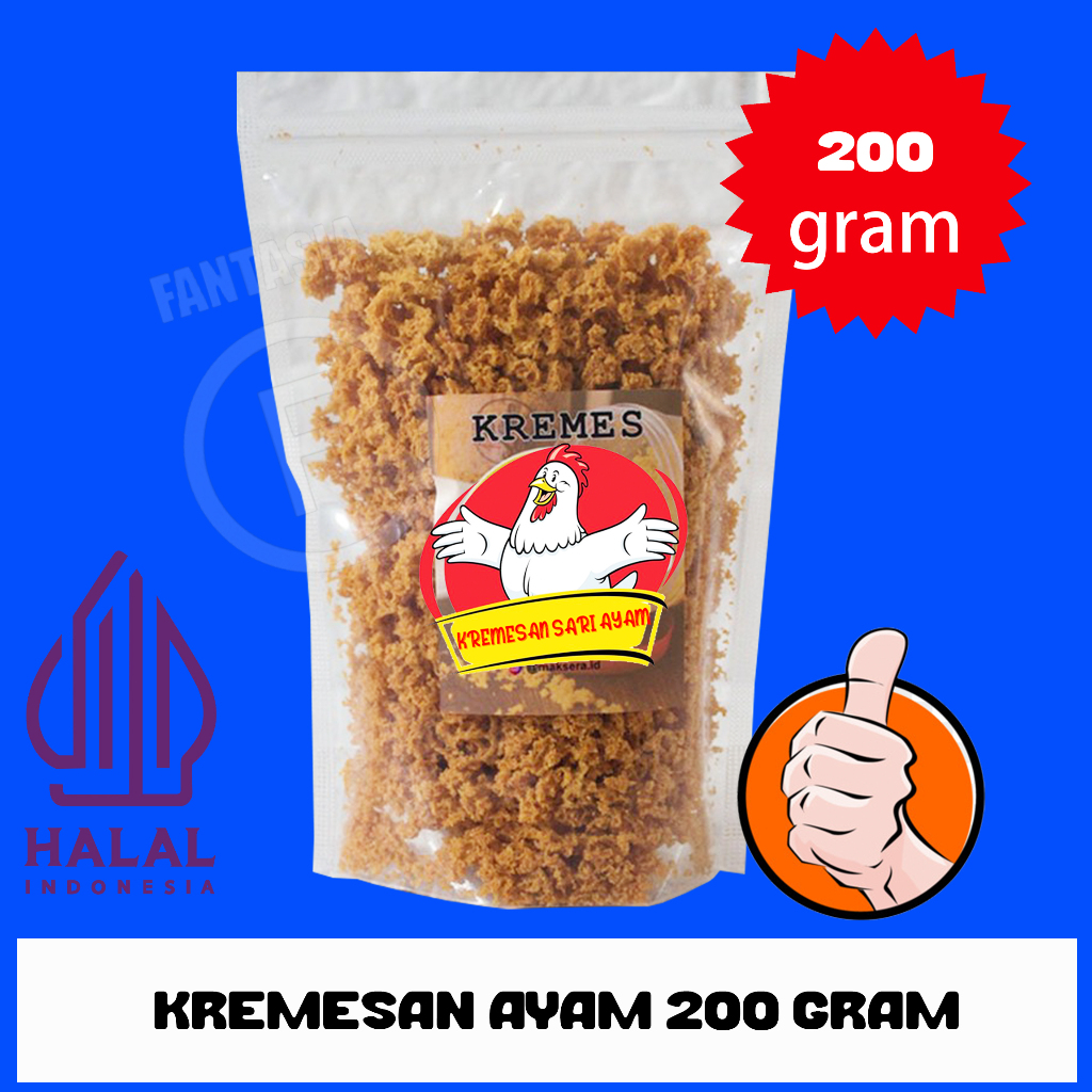 

KREMESAN AYAM TEMAN MAKAN NASI 200 GRAM DIJAMIN TIDAK BERMINYAK FANTASIA DENGAN PAKING AMAN