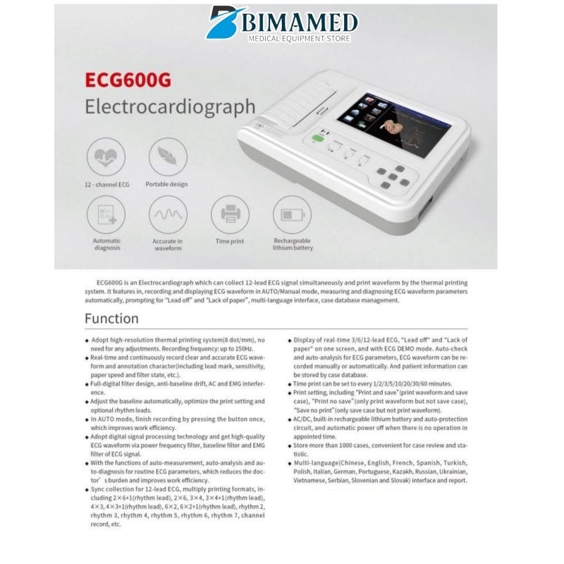 CONTEC ECG 600G Cardiograph / ECG 6 Channel CONTEC