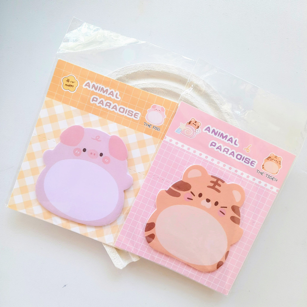 

20 Lembar Sticky Notes/Memo Bentuk Binatang Animal cute