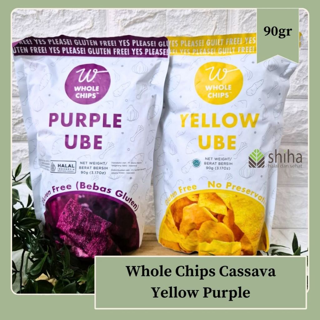 

Keripik Ubi Sehat Whole Chips Yellow / Purple Ube 90gr - Keripik Sehat Bebas MSG